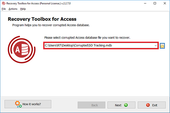 إصلاح الجدول التالف في برنامج ms access