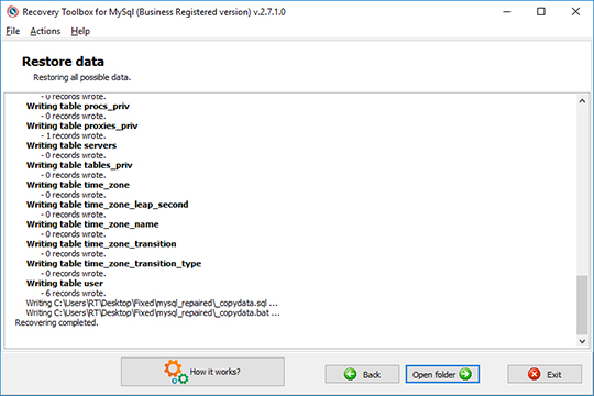 إصلاح innodb التالف